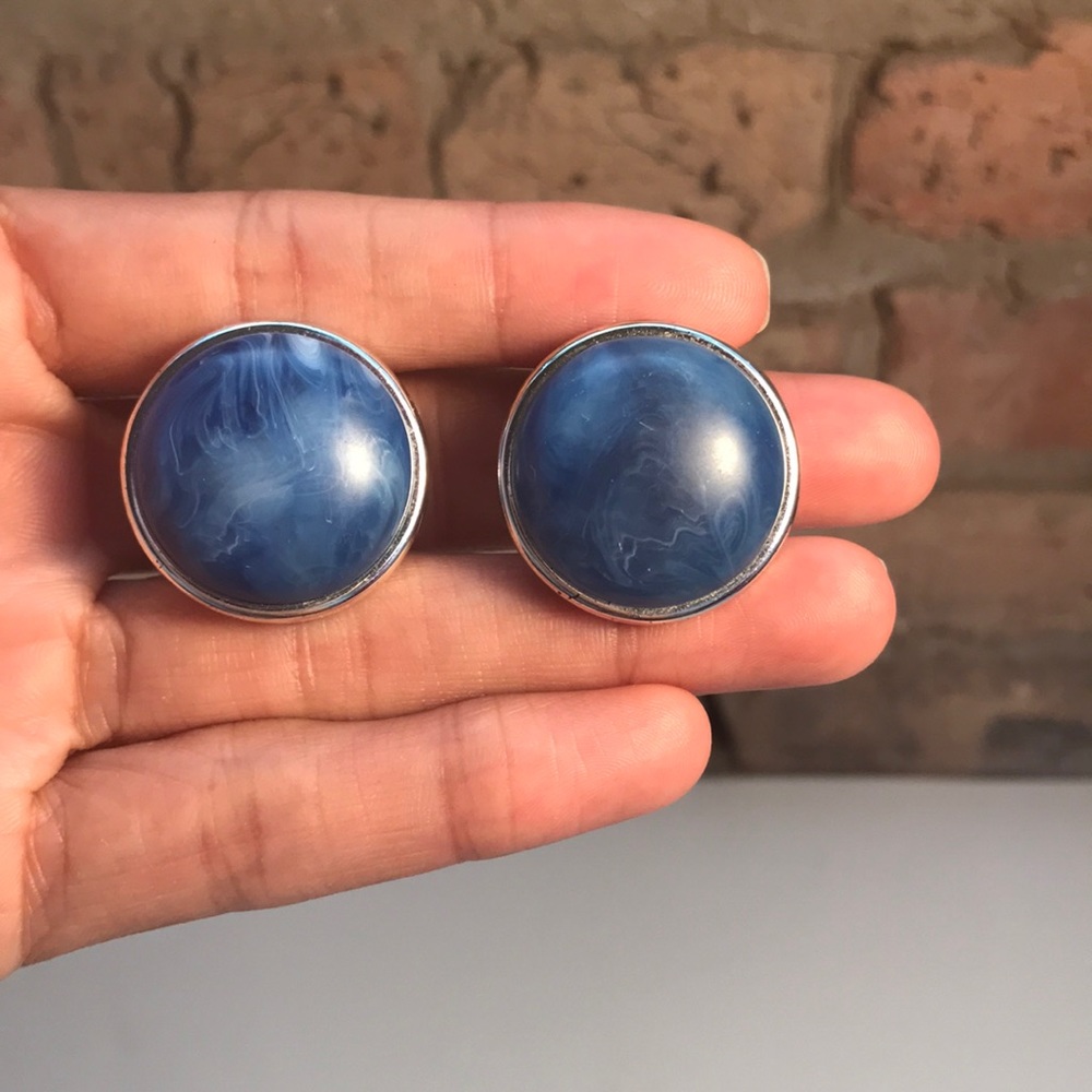 VINTAGE Blue Earth earrings